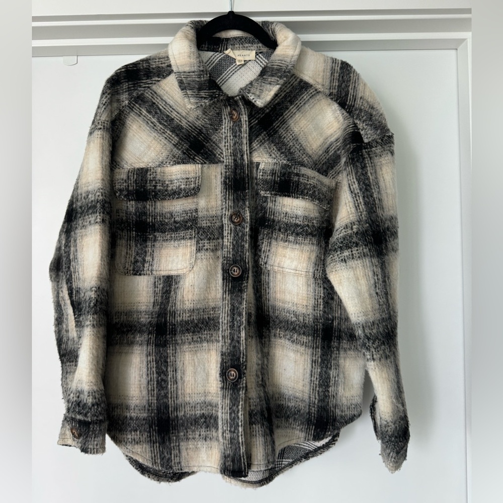 LA hearts oversized shirt jacket